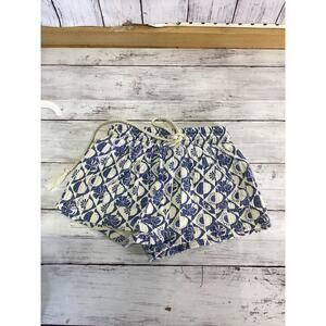 By Billie Kids Blue Block Print Drawstring Shorts 4T–5T (4–5Y) 100% Cotton